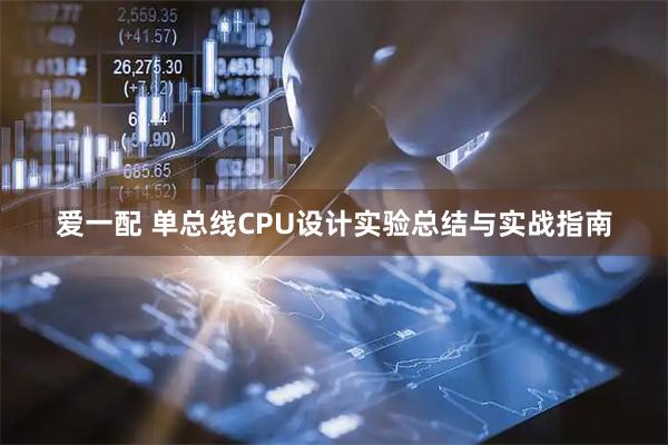 爱一配 单总线CPU设计实验总结与实战指南