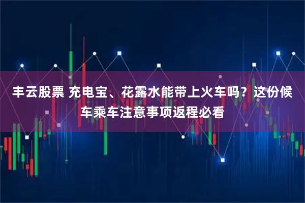 丰云股票 充电宝、花露水能带上火车吗？这份候车乘车注意事项返程必看